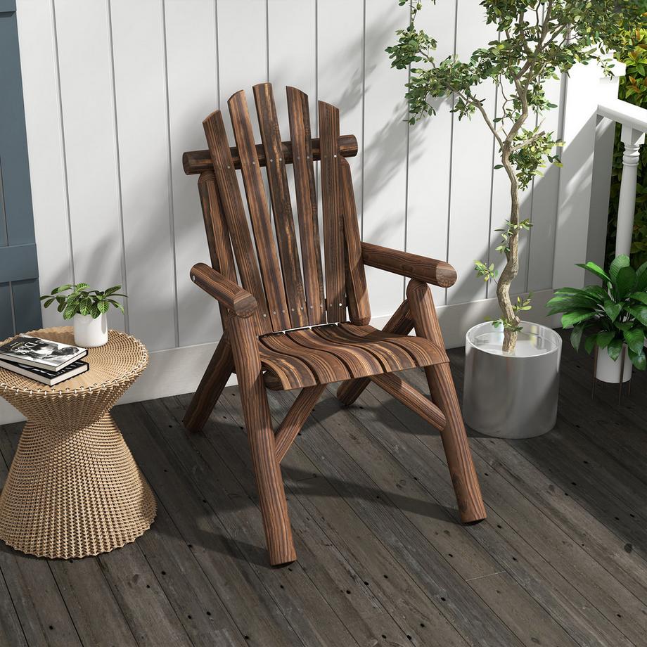 Outsunny Chaise de jardin Adirondack  