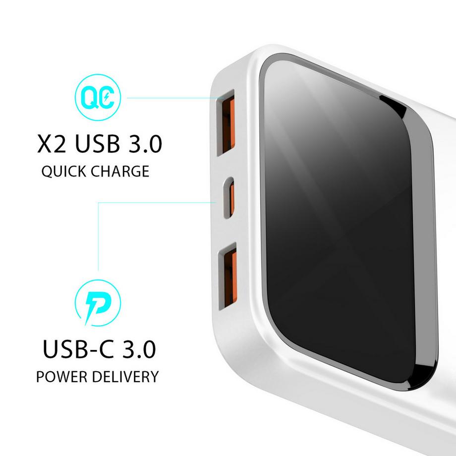 Avizar  Batterie Externe 10000mAh Bwoo Blanc 