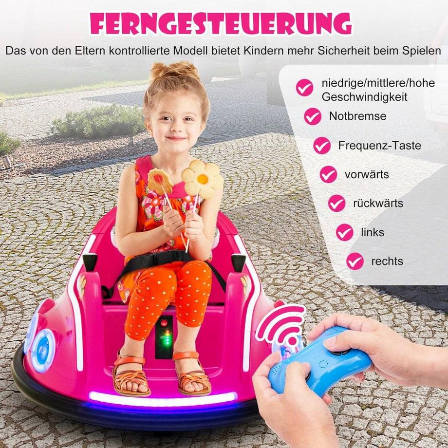 Northix  Auto-tamponneuse pour enfants, rotation à 360°, télécommande 