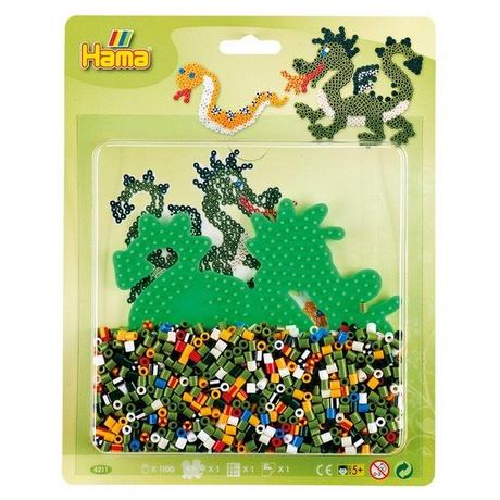 hama  Midi Bügelperlenset Schlange und Drache (1100Teile) 