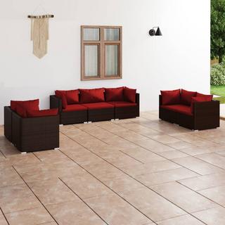 VidaXL set salotto da giardino Polirattan  