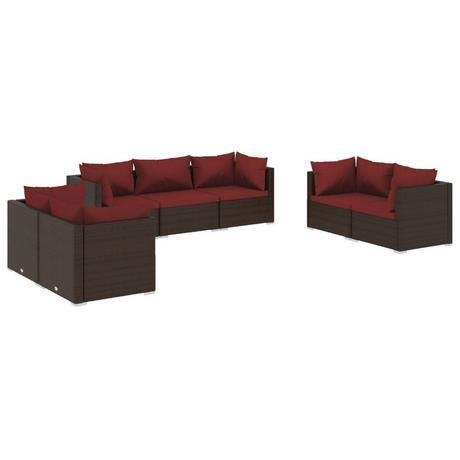 VidaXL set salotto da giardino Polirattan  