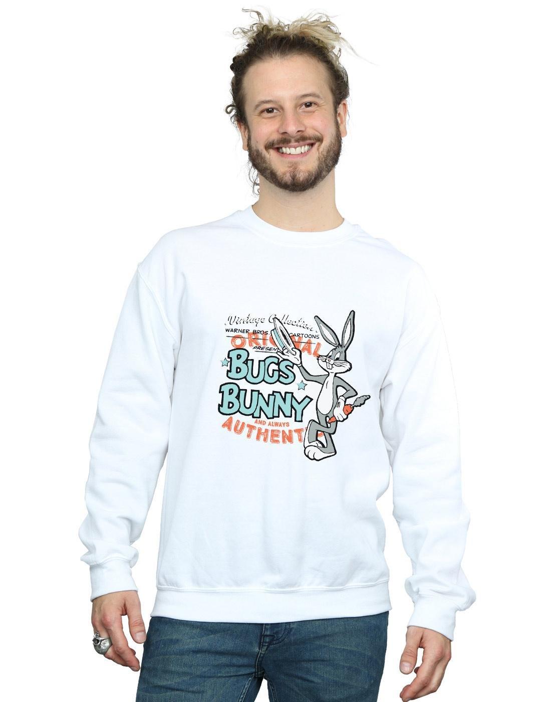 LOONEY TUNES Bugs Bunny Logo Stampa Felpa  