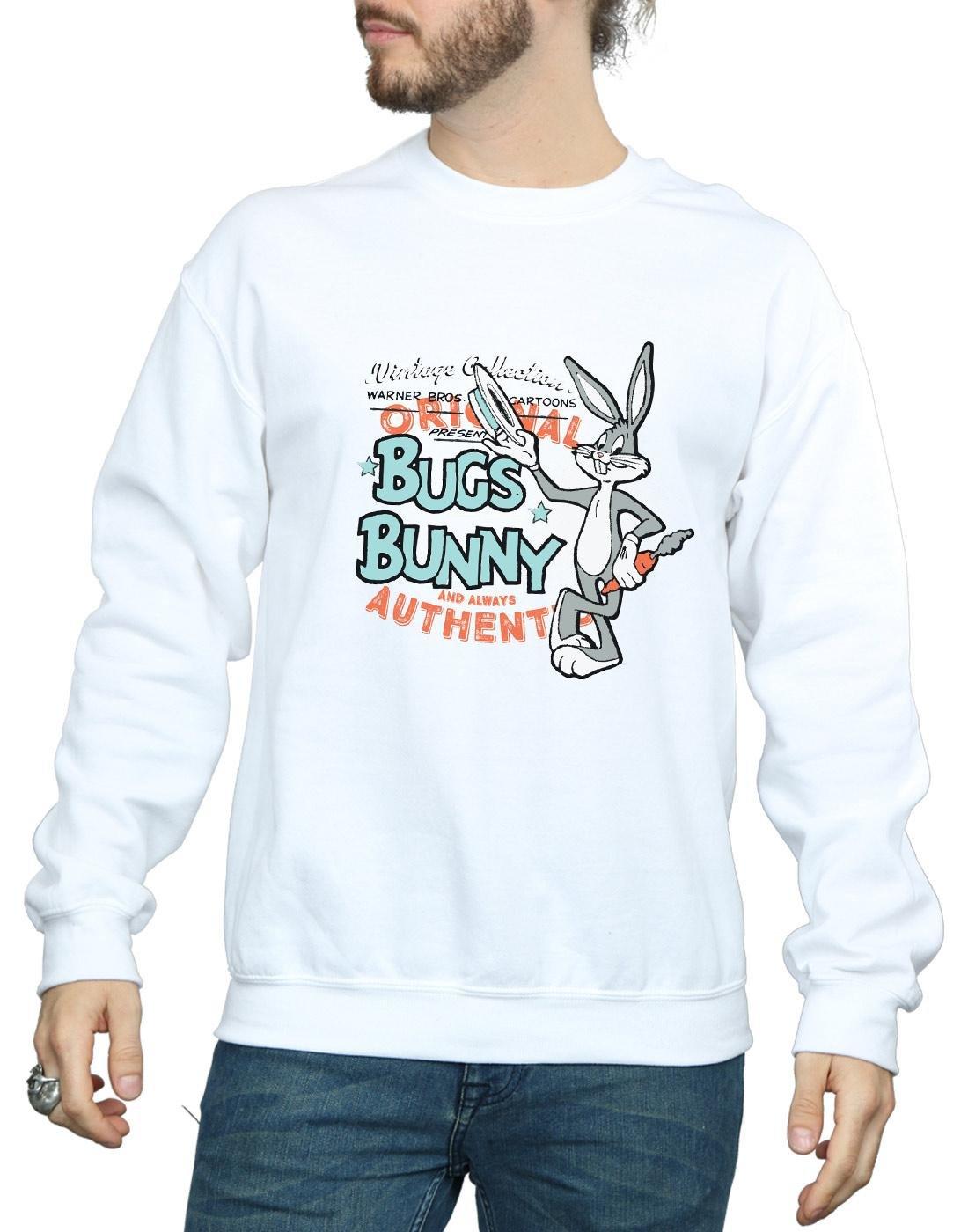 LOONEY TUNES Bugs Bunny Logo Stampa Felpa  