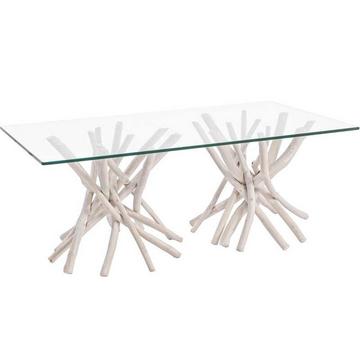 Table basse avec verre Sahel 110x60