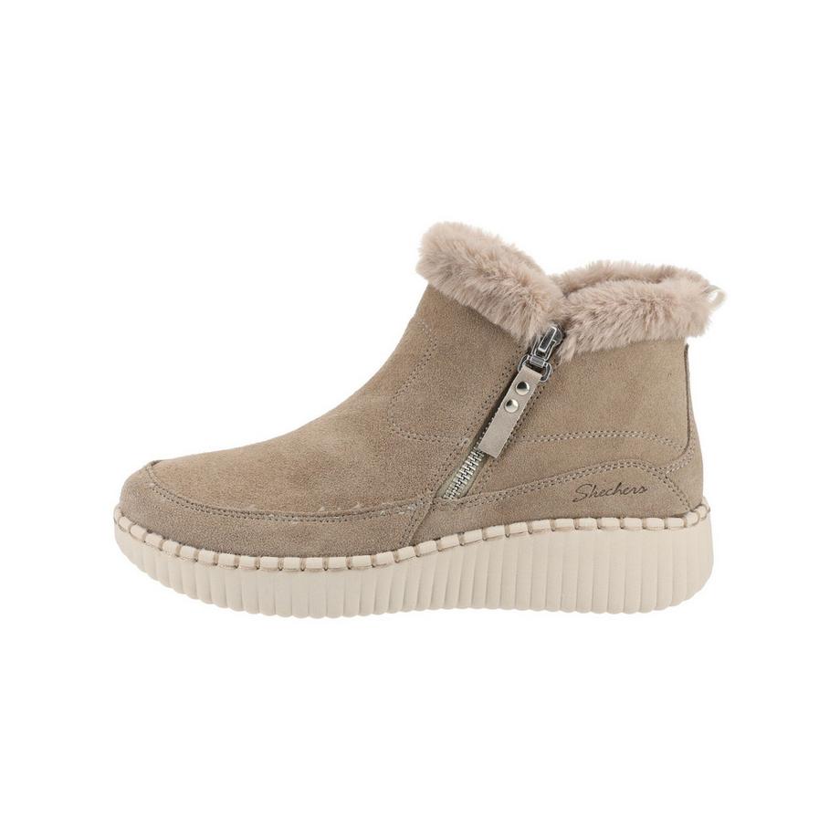 SKECHERS Bottine à talon compensé avec bordure en fausse fourrure  