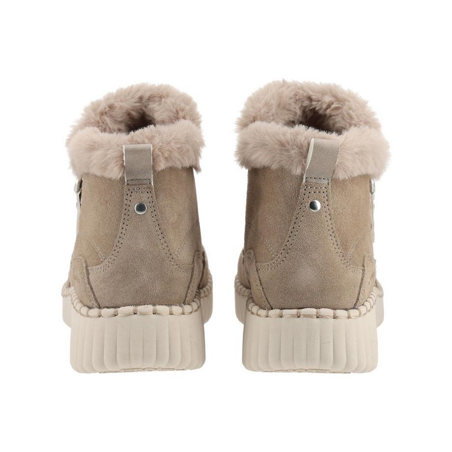 SKECHERS Bottine à talon compensé avec bordure en fausse fourrure  