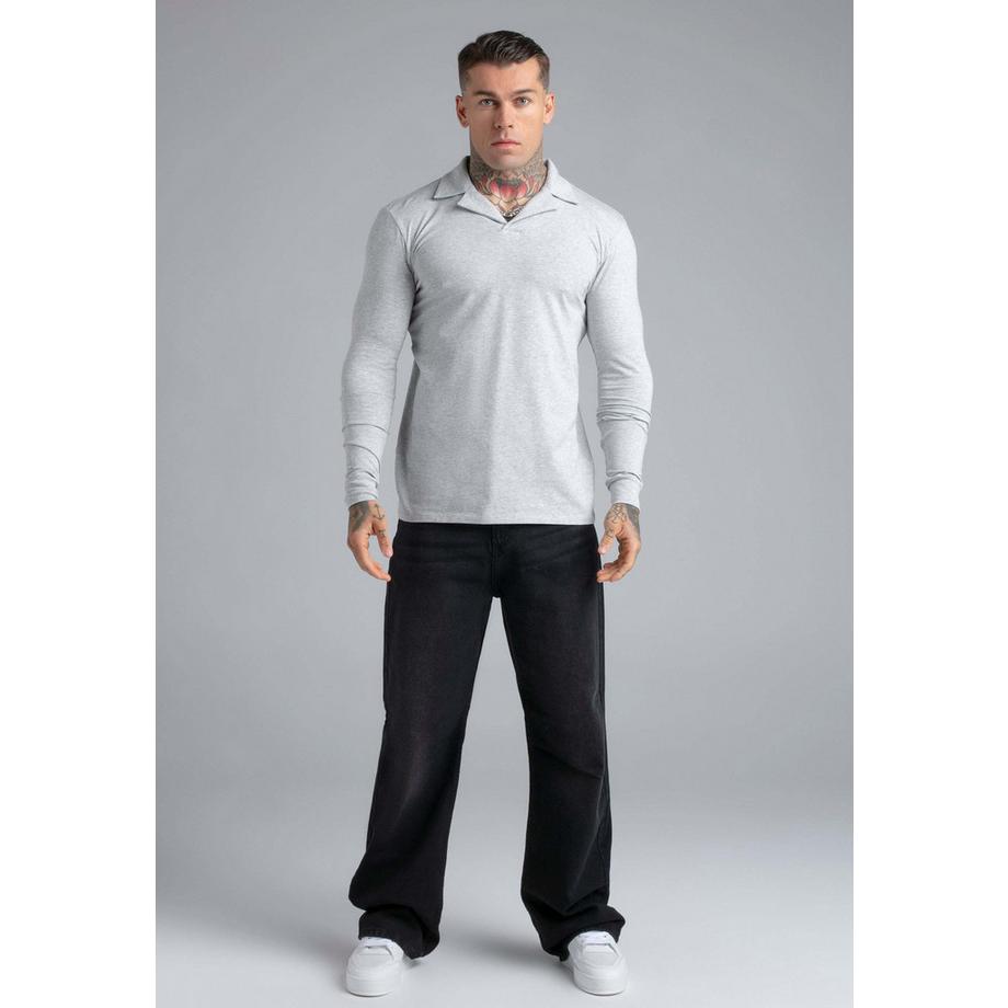 Sik Silk Langarmpolo Revere  