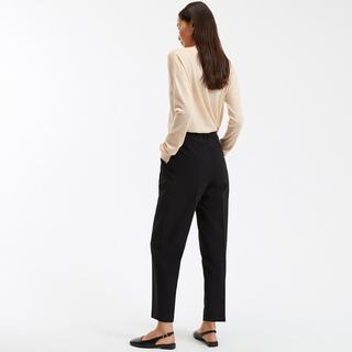 La Redoute Collections Pantalon cigarette à pinces  