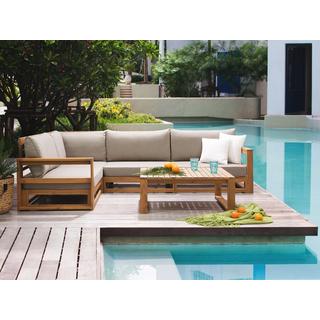 Beliani Set lounge pour jardin en Acacia Moderne TIMOR  