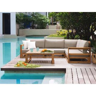 Beliani Set lounge pour jardin en Acacia Moderne TIMOR  