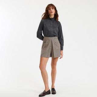 La Redoute Collections Camicia a maniche lunghe con collo alto a balze  