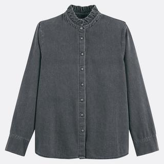 La Redoute Collections Camicia a maniche lunghe con collo alto a balze  