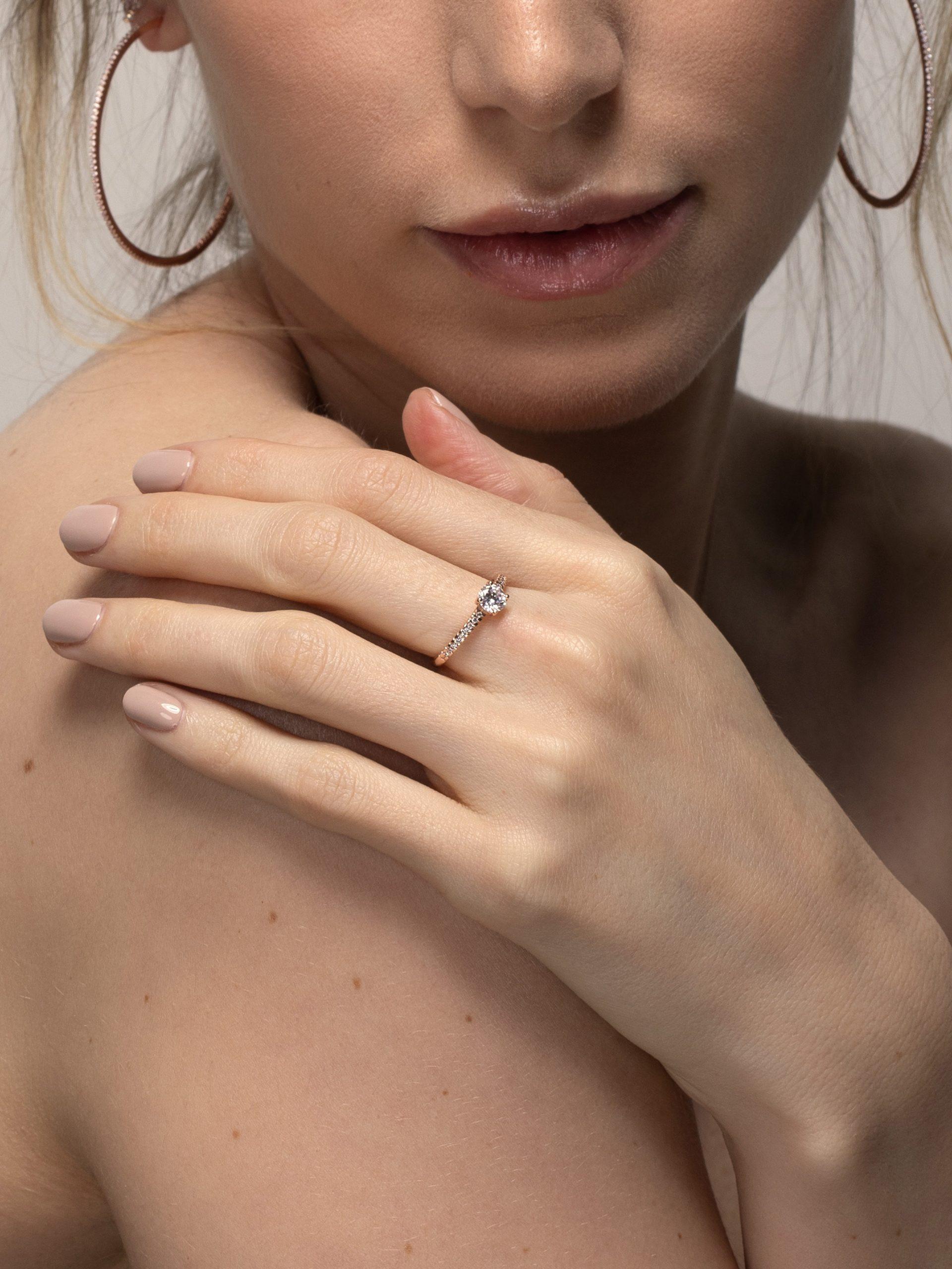 PHANTASYA  Ring mit Zirkonia 1703 Rhodiniert 