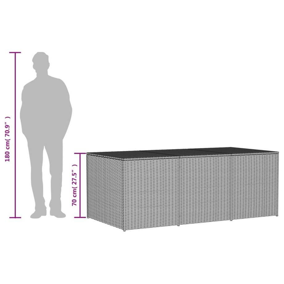 VidaXL Gartentruhe poly-rattan  