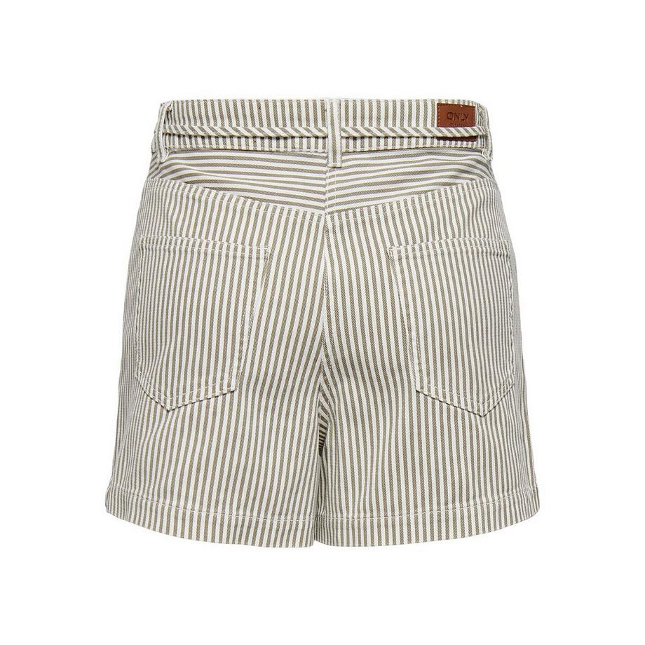 ONLY Gestreifte Shorts mit Gürtel  