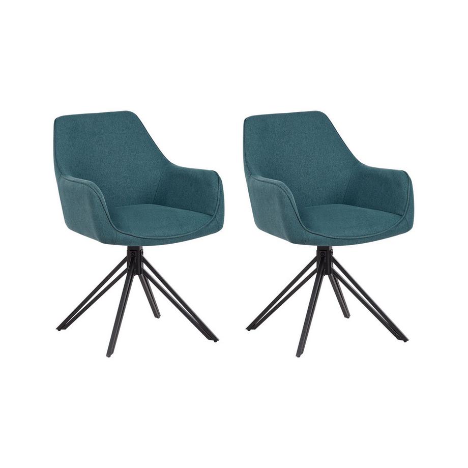 Set di 2 sedie da pranzo en Tessuto  JODAR