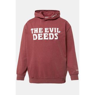 Sthuge Maglia Oversize Acid Wash Maniche Lunghe con Stampa sul Petto  