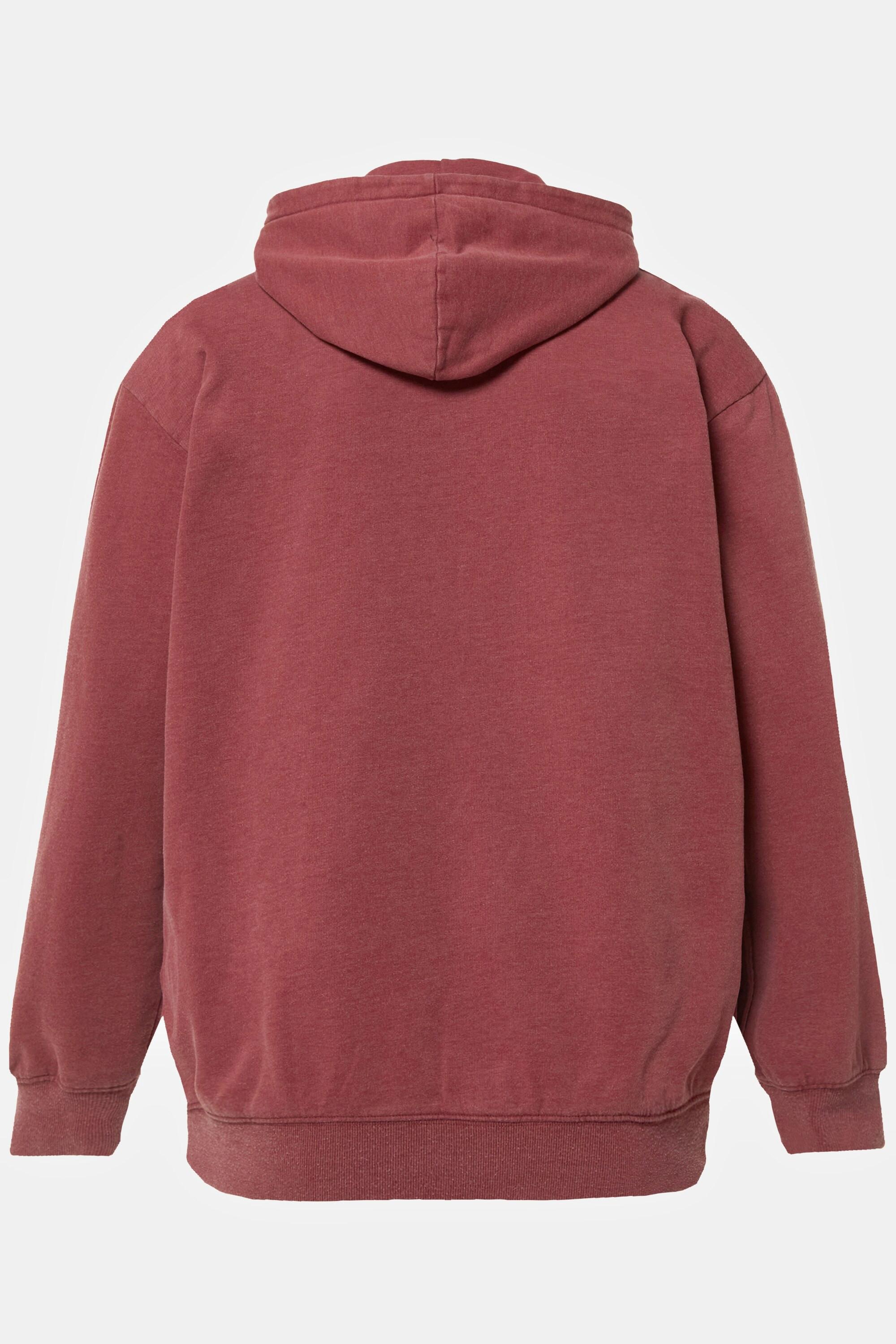 Sthuge Oversized Acid Washed Langarm Hoodie mit Brustprint  