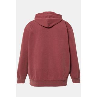 Sthuge Oversized Acid Washed Langarm Hoodie mit Brustprint  