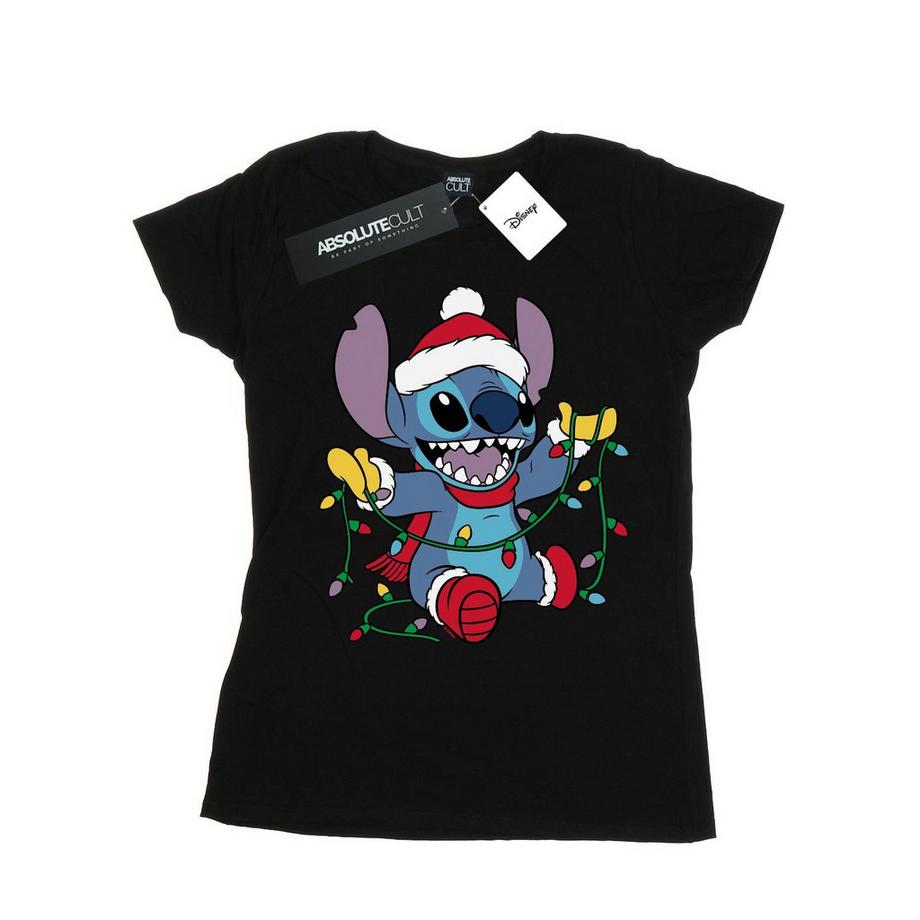 Disney Stitch Lumières de Noël T-Shirt  