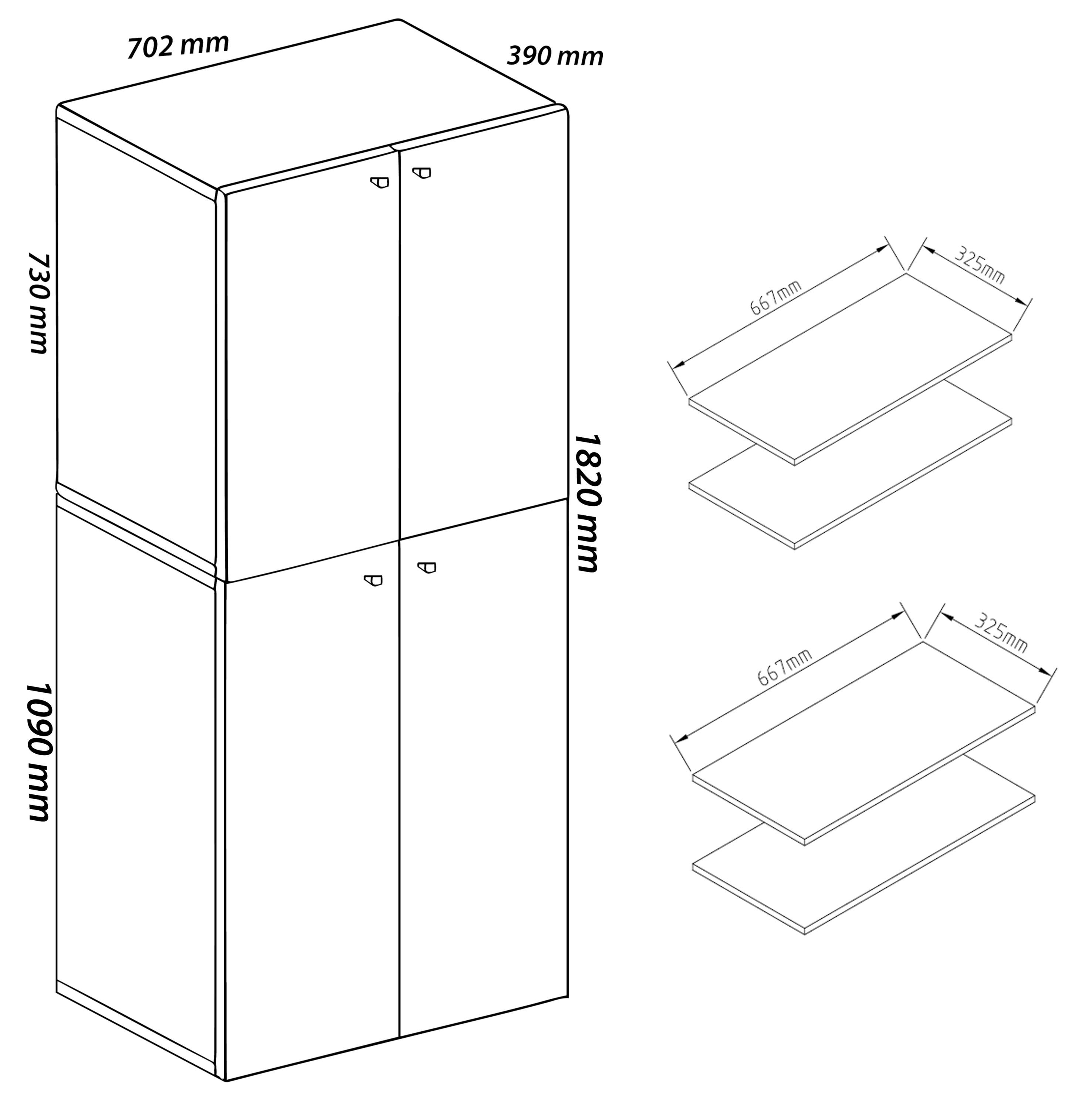 VCM XXL bois Grande armoire à chaussures Commode à chaussures Étagère à chaussures Bottes Grande Lona 9 compartiments  