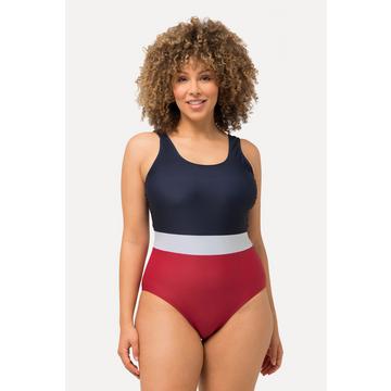 Maillot de bain, sans bonnets souples, fronces marine