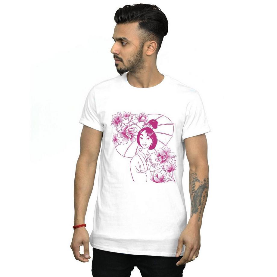 Disney Mulan T-Shirt Ombrello Floreale  