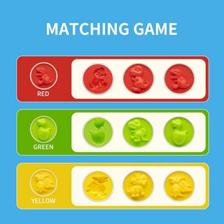 Activity-board  Trieur de formes et de couleurs pour les œufs de dinosaures 