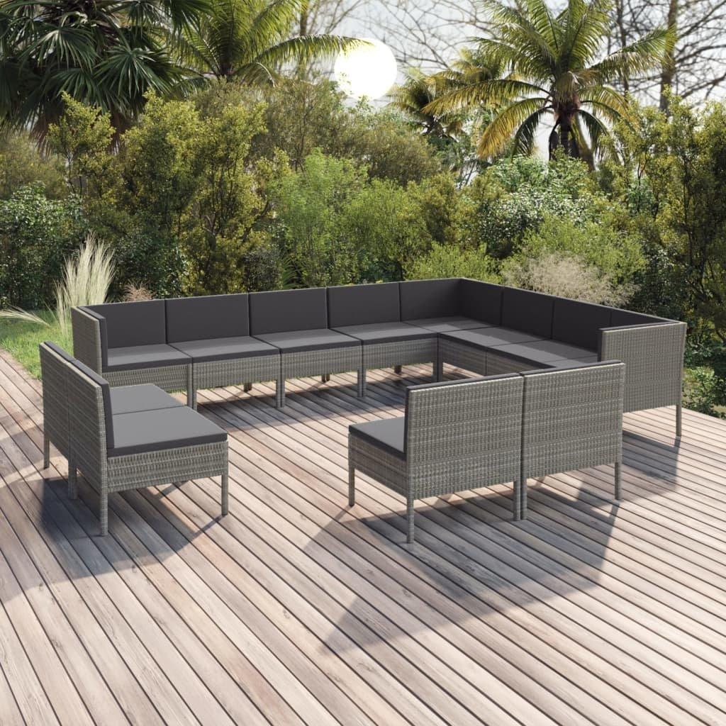 VidaXL Salon de jardin rotin synthétique  