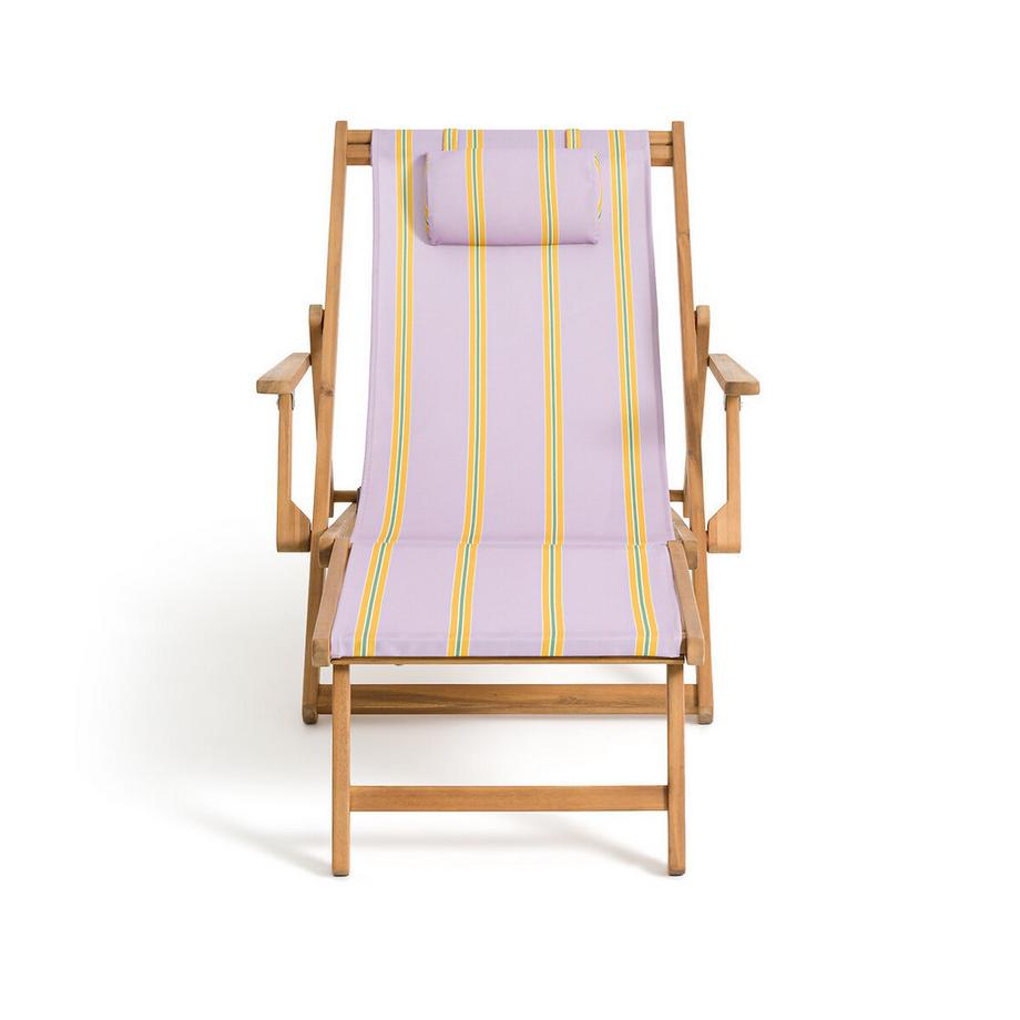 La Redoute Intérieurs Chaise longue acacia et toile  