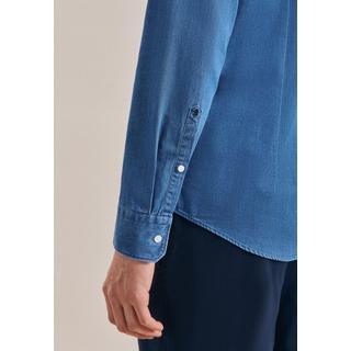 Seidensticker  Denimhemd Slim Fit Langarm Uni 