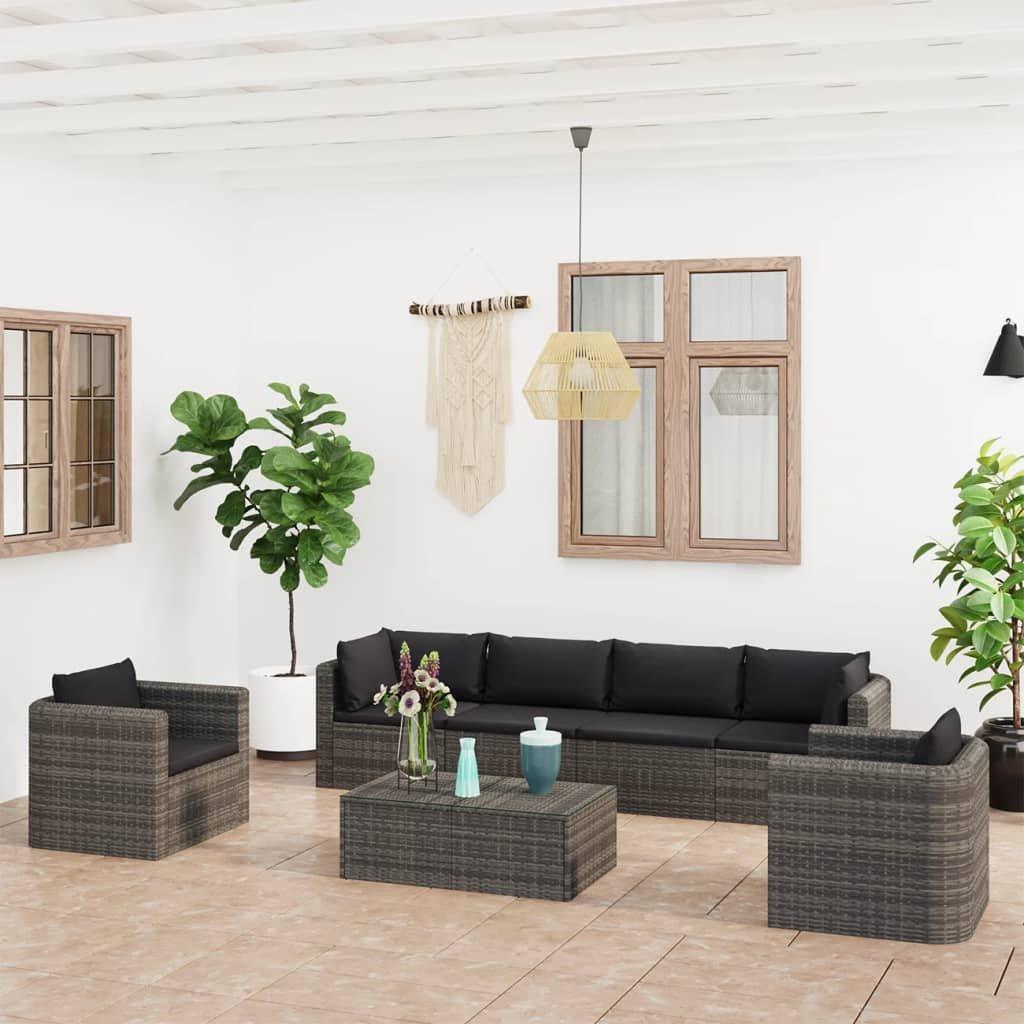 VidaXL Garten-sofa-set poly-rattan  