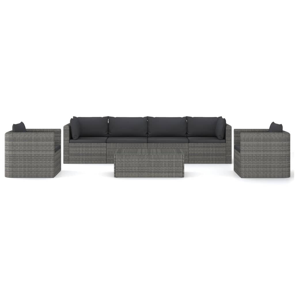 VidaXL Garten-sofa-set poly-rattan  