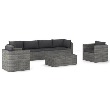 VidaXL Garten-sofa-set poly-rattan  