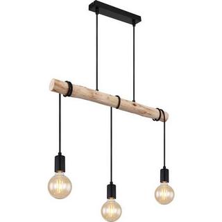 mutoni Lampe à suspension Gregor métal noir 3xE27  