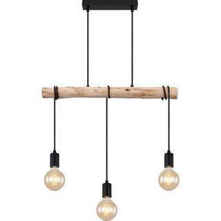 mutoni Lampe à suspension Gregor métal noir 3xE27  