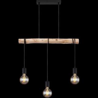 mutoni Lampe à suspension Gregor métal noir 3xE27  