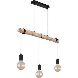 mutoni Lampe à suspension Gregor métal noir 3xE27  