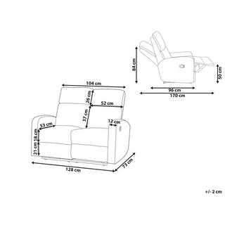 Beliani 2 Sitzer Sofa aus Samtstoff Modern VERDAL  