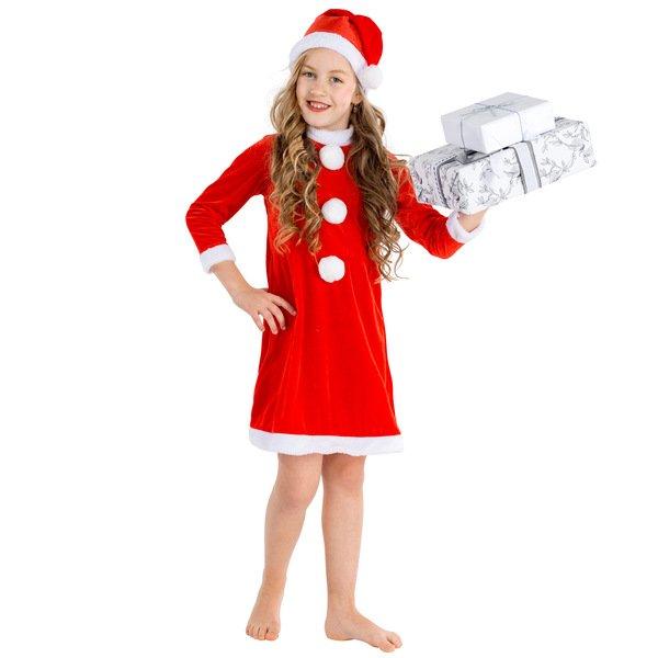 Tectake  Costume de lutin de Noël pour fille 