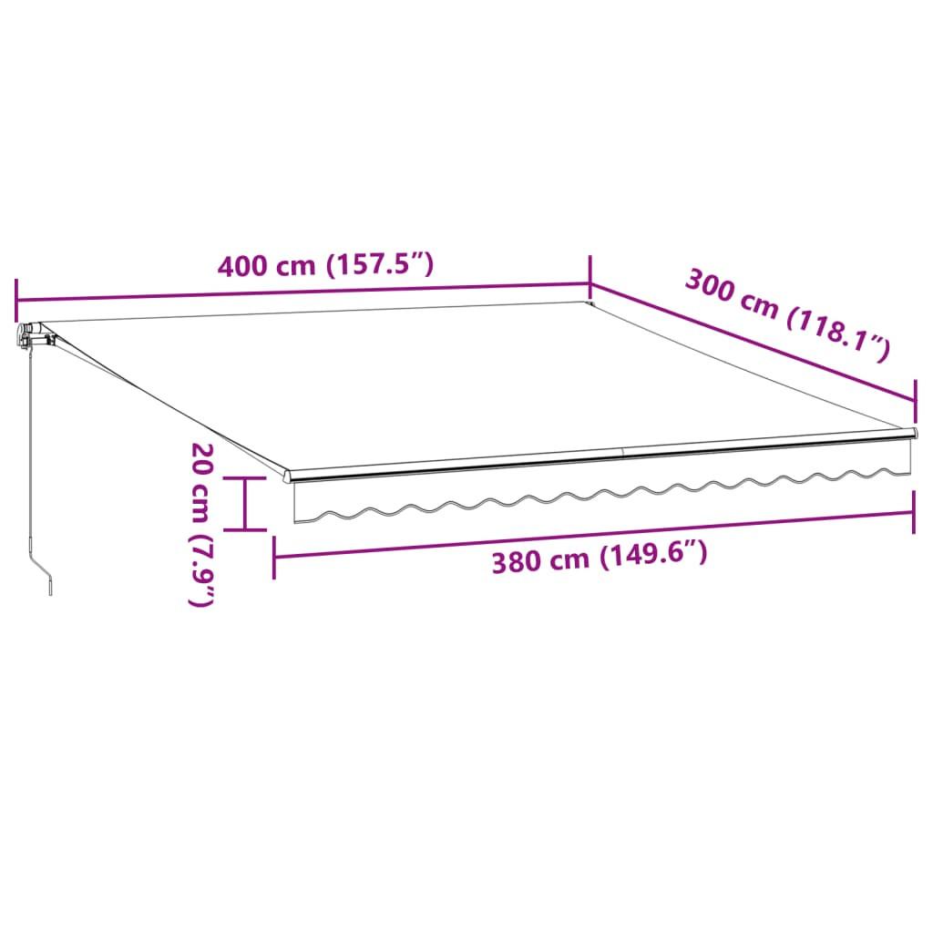 VidaXL Einziehbare markise aluminium  