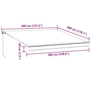 VidaXL Einziehbare markise aluminium  