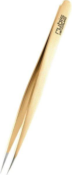 Rubis  Pinzette spitz, Inox, gold 