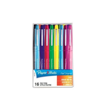 Papermate PAPERMATE Nylon Flair Faserschreiber 2061394 ass. 16 Stück  
