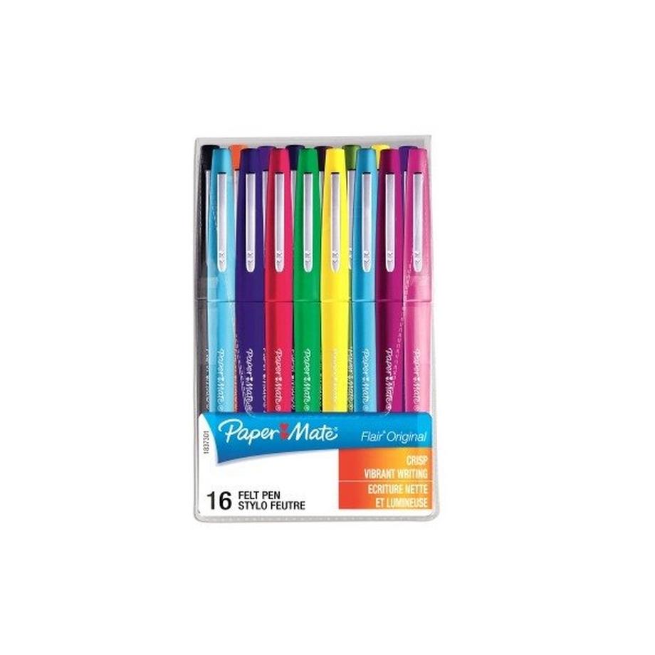 Papermate PAPERMATE Nylon Flair Faserschreiber 2061394 ass. 16 Stück  