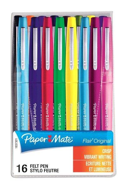 Papermate PAPERMATE Nylon Flair Faserschreiber 2061394 ass. 16 Stück  