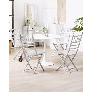 Beliani Lot de 4 chaises de salle à manger en Bois de hêtre Boho MACHIAS  