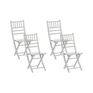 Beliani Lot de 4 chaises en Bois de hêtre Boho MACHIAS  