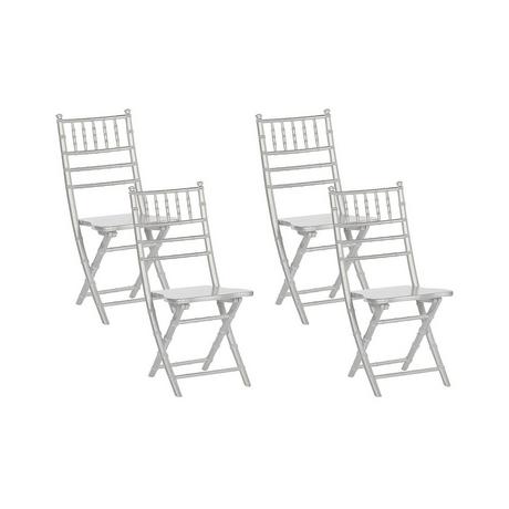 Beliani Lot de 4 chaises de salle à manger en Bois de hêtre Boho MACHIAS  